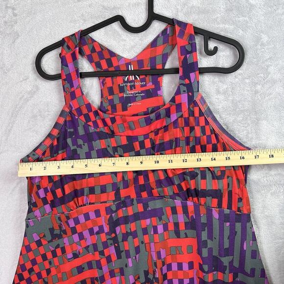 Krimson Klover Mini Dress Size Large Red Purple Tank Athletic Walking Athleisure - Picture 14 of 16